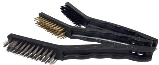 XXL ručné drôtené kefy oceľ/meď/nylon 3 ks