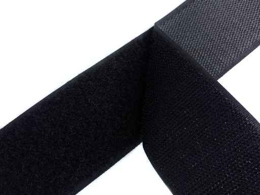 Krajčírsky suchý zips 40 mm na šitie, sada, suchý zips bez lepidla, ČIERNA