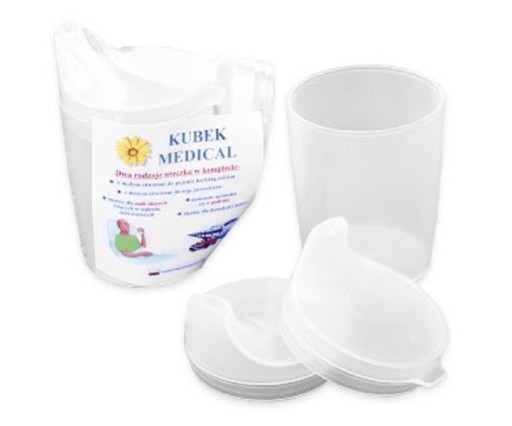 NÁDOBNÝ hrnček NA JEDLO A PItie PRE CHORÝCH 250 ml