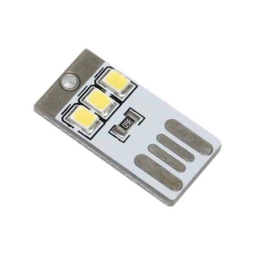 Mini USB lampa, LED kľúčenka 5V/0,3W BIELA
