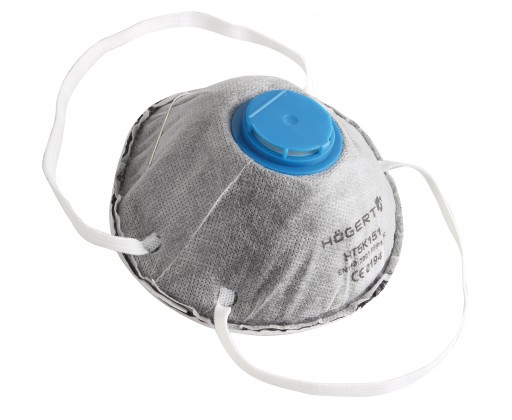 Polomaska s ventilom FFP1, svetlo šedá uni, 3 ks.