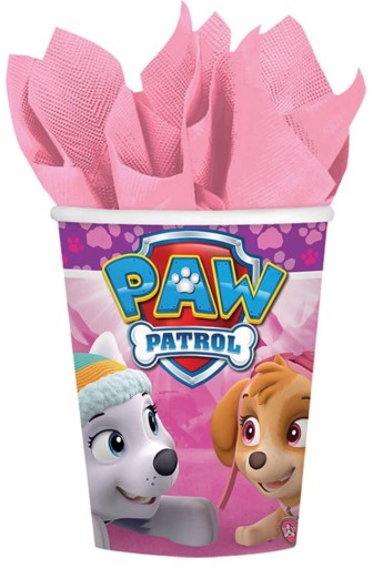 Paw Patrol Skye Everest papierové poháre, 8 kusov