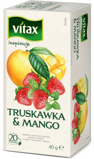 Vitax ovocný čaj jahoda a mango 20ks x 2g