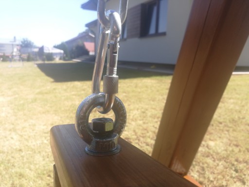 Karabína na hojdaciu sieť 450 kg so zámkom