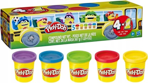 SADA PLAY-DOH CASTRY 4+1 - 5 RÔZNYCH FARIEB - 5 TRUBEK