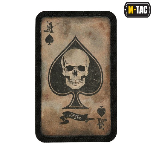 ACE OF SPADES AS SPADE NÁŠIVKA NA LEBENU VELCRO M-TAC Coyote/Black