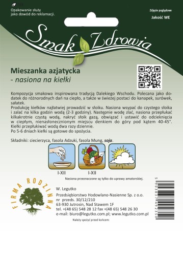 Semená na klíčky - Ázijská zmes - Semená - W. Legutko