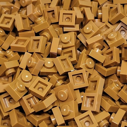 LEGO PaB - TANIER 1 x 1 stredný nugát 3024 NOVINKA - 100 ks