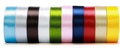 Saténové stuhy SET 10 roliek po 6 mm stuhe