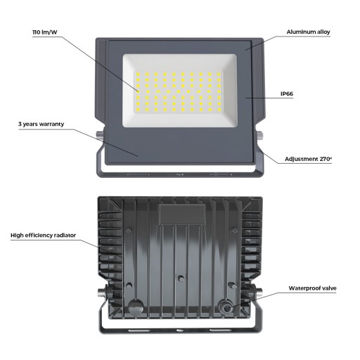ASPIRE LED reflektor 10W 4500K 1100lm 230V