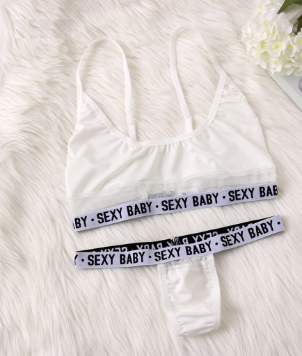 SEXY BIELA TRANSPARENTNÁ SÚPRAVA