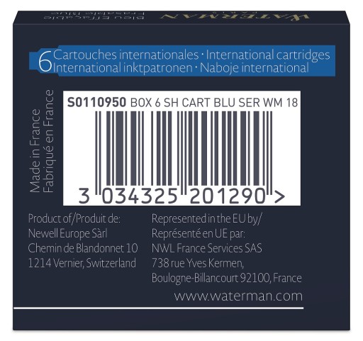 Waterman Cartridges International Blue Florida