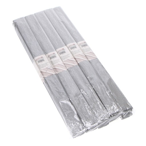 Strieborný krčený hodvábny papier, balenie 10 ks.