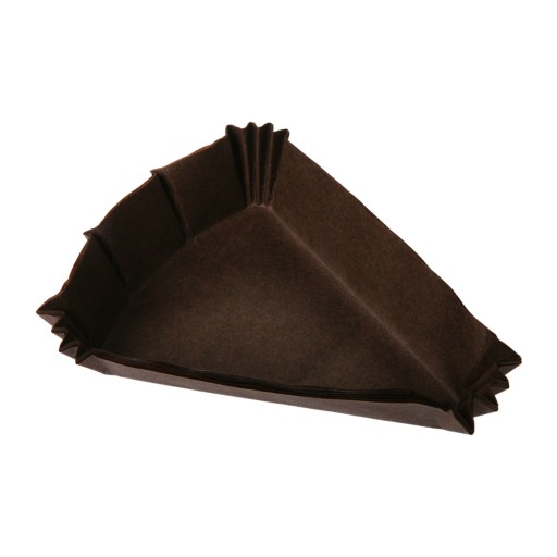 Trojuholníkové hnedé návleky na košíčky 100x80x25 mm - 100 ks.
