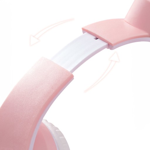 SLÚCHADLÁ PRE DETI BLUETOOTH LED RGB MAČACIE UŠI
