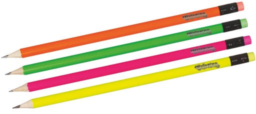 NEÓNOVÁ ceruzka s gumou, farebná škola pre deti, COLORINO HB