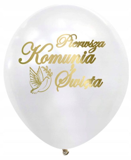 Balóniky na prijímanie s vytlačeným nápisom Prvé sväté prijímanie, 10 ks.