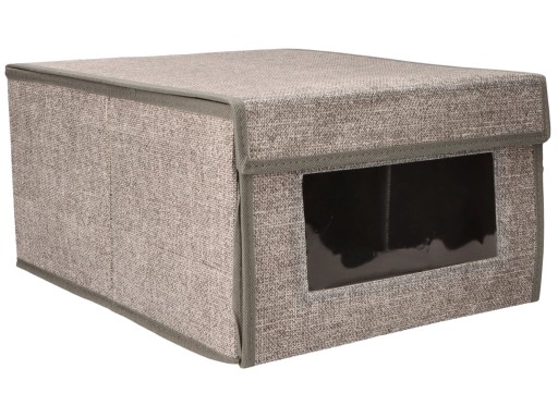Textilný ORGANIZÁTOR 34x29x18 cm s vekom a OKNOM - do ŠATNÍKA