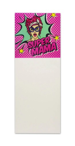 Magnet na chladničku so zápisníkom SUPER MAMA 1 ks.