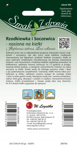 SEMIENKA NA KLÍČKY REďKOVKA A ŠOŠOVICA 30g LEGUTKO