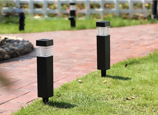 SOLAR LED záhradné svietidlo Black MARTIN