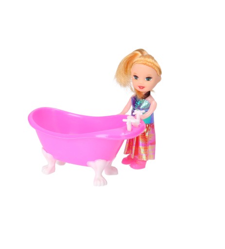 Mini bábika + vanička 5201