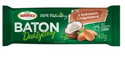 Datlová tyčinka s kokosom a mandľami 40 g Targroch