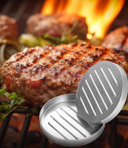 HLINÍKOVÁ LIŠOVACIA FORMA NA BURGEROVÉ KARTY 11,5 cm GRILOVACÍ LIS NA HAMBURGERY