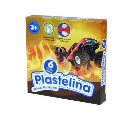 Plastelína 6 farieb Astra Cars