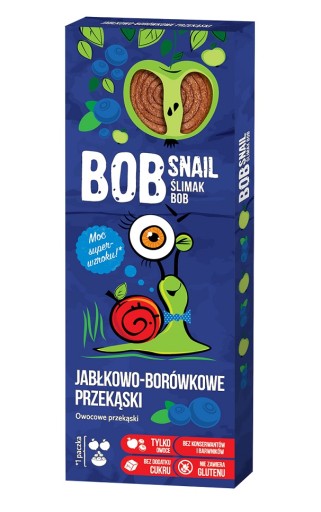 SNAIL Snack Jablko Čučoriedka 30g BOB SLIM