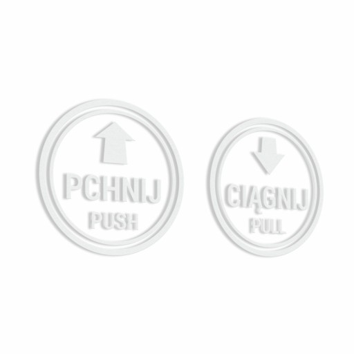 Samolepky Push Pull Push Pull 10x10cm
