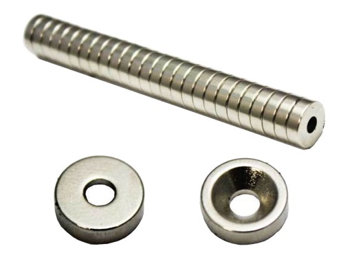 Neodymový magnet 10x3mm otvor 7/3,5mm