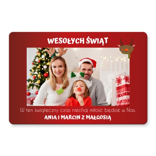 Fotomagnetka s fotkou na chladničku ZA DARČEK, veľká fotomagnetka 15x10