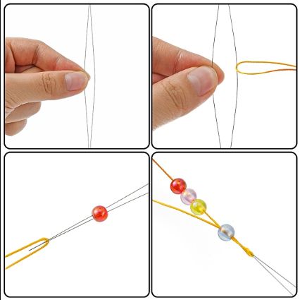 IHLA NA KORÁLKY S VEĽKÝM OTVORENÝM KOLÍČKOM 12cm 0,2mm