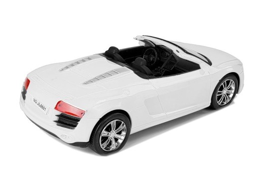 Autíčko s napínaním Cabriolet White 1:18