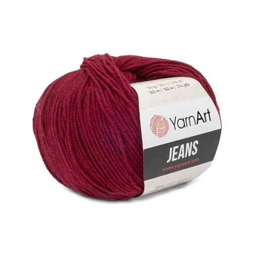 50g priadza, 55% bavlna 45% akryl, YarnArt Burgundy džínsy 66