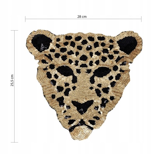 Nažehľovacie flitre gepard tiger zlatá nášivka