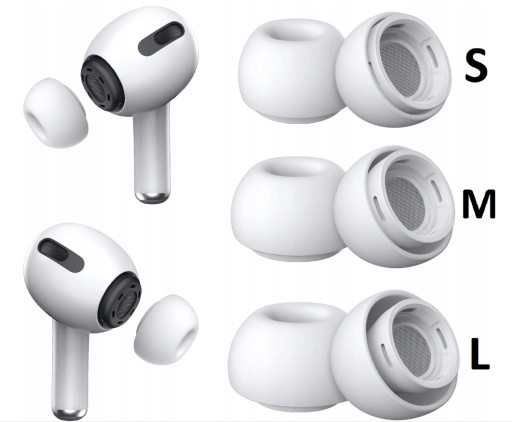 SLUCHÁTKA SLÚCHADLÁ SLÚCHADLÁ PRE AIRPODS PRO S M L KVALITA