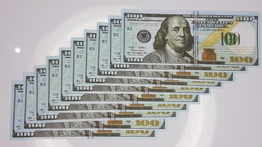 100 dolárové bankovky pre zábavu a poučenie, balenie 10 ks