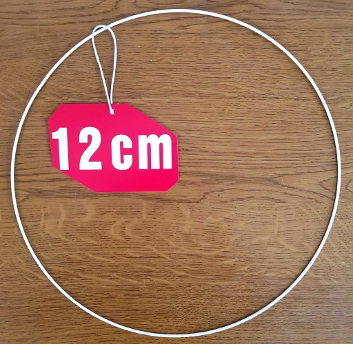 Prsteň lapač snov BIELY 12 cm