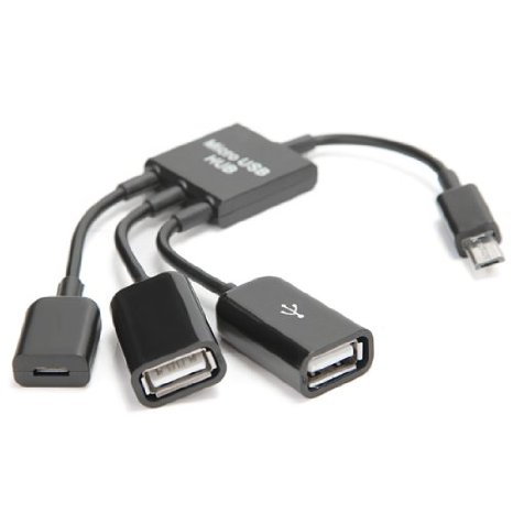 HUB Splitter kábel HOST OTG Micro 2 x USB