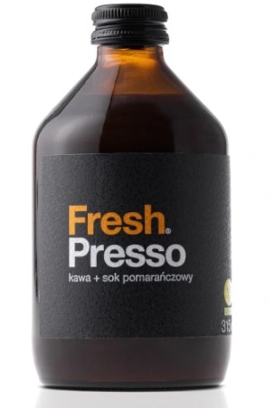 Čerstvá káva Presso + pomarančový džús 315 ml nápoj