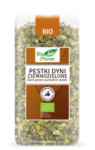BIO PLANÉTA Tmavo zelené tekvicové semienka BIO 350g (Up