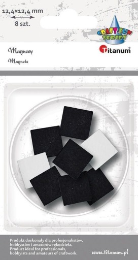 Štvorcové čierne kreatívne samolepiace magnety