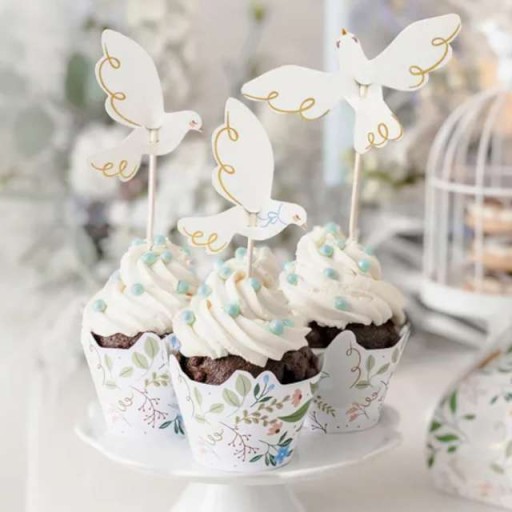 PITTERS na muffiny, kvety, HOLUBIČKU, vetvičky
