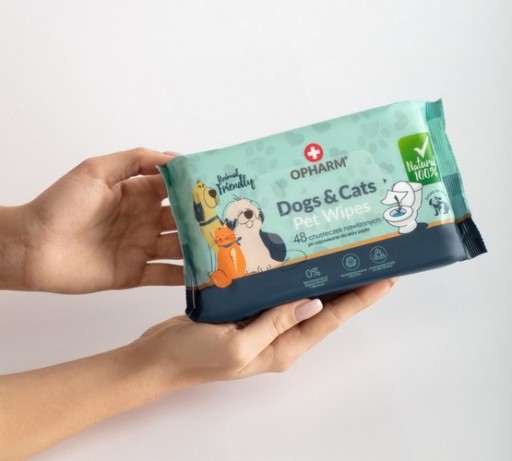 Opharm Dogs & Cats Pet Wipes - vlhčené obrúsky pre psov a mačky 48 ks