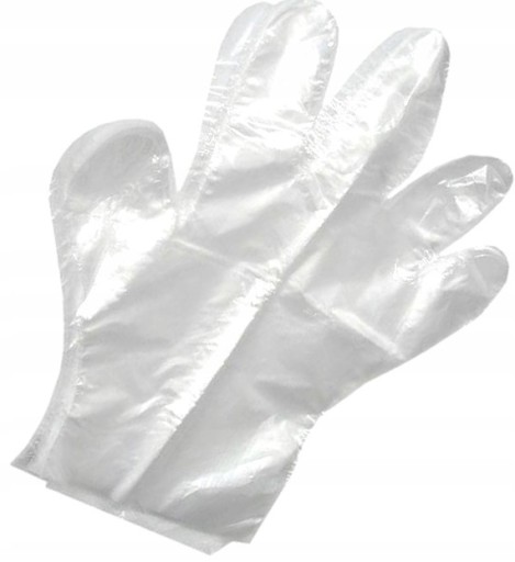 M HDPE fóliové rukavice, veľkosť 100