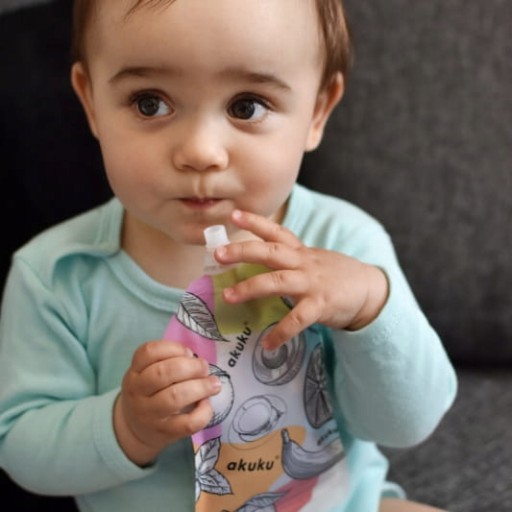 AKUKU Vrecúška, OPÄTOVNE POUŽITEĽNÉ RÚRY NA JEDLO, 5 ks