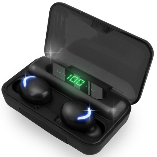 BEZDRÔTOVÉ SLÚCHADLÁ S MIKROFÓNOM BLUETOOTH 5.1 POWERBANK IN-EAR BT