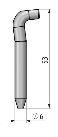 Čierny rohový pánt 1,5-2mm pre oceľové panely